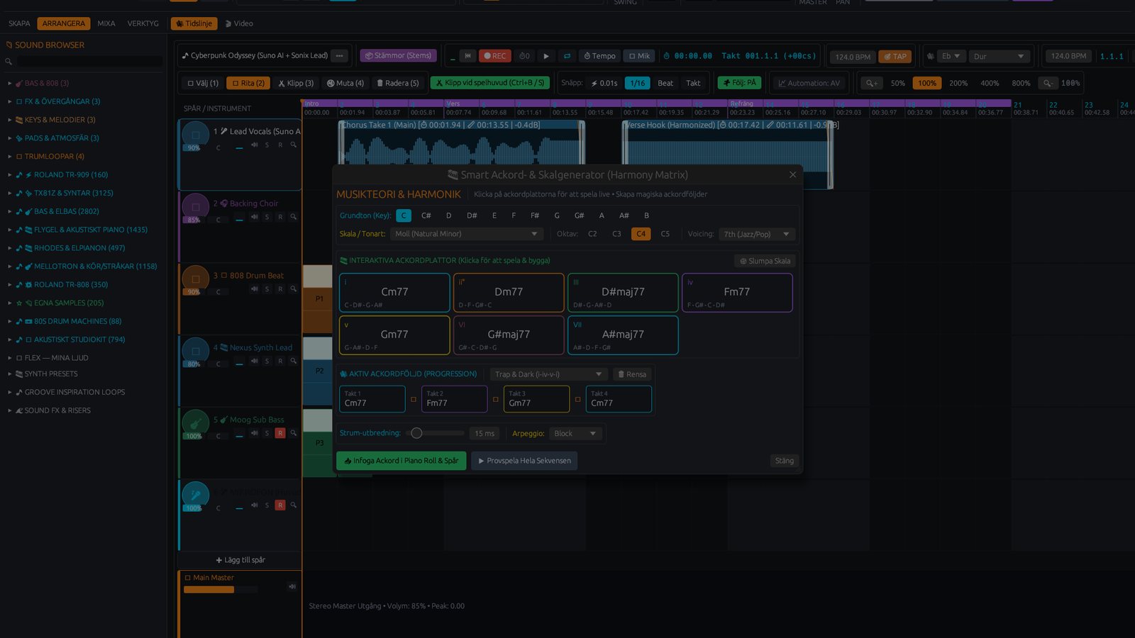 The chord matrix