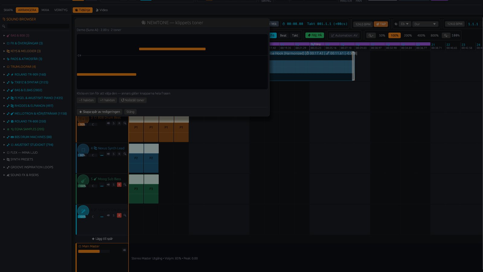Newtone, the pitch editor